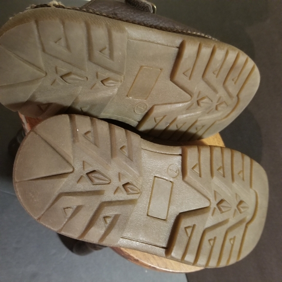 Y2k 90s Emergency Exit Thick Chunky Sole Slip On Sandals Brown Sz 7 buckle - Picture 7 of 14